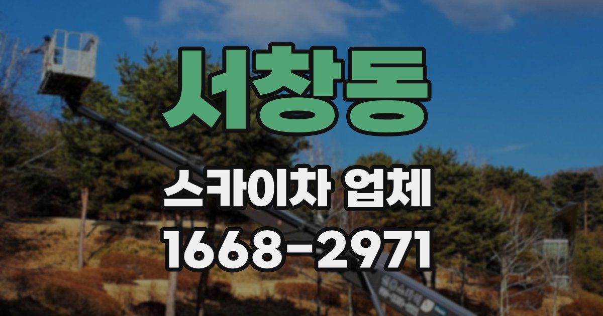 서창동 스카이차 업체