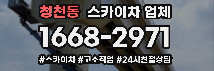 청천동 스카이차 업체