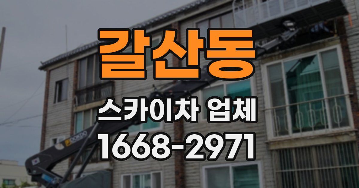 갈산동 스카이차 업체