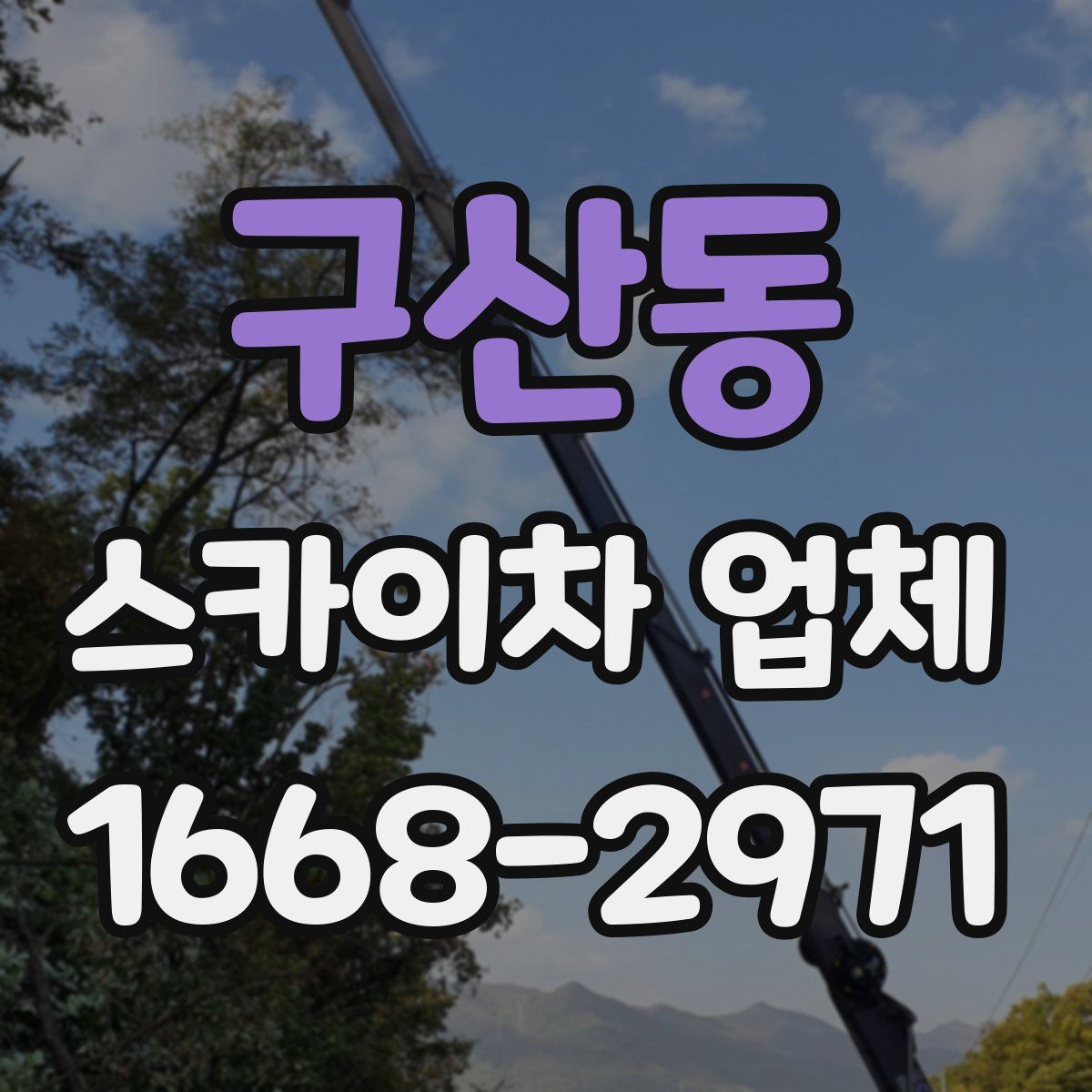 구산동 스카이차 업체