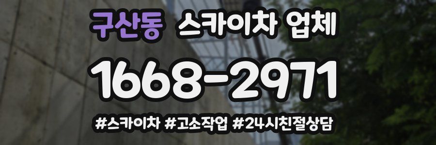 구산동 스카이차 업체