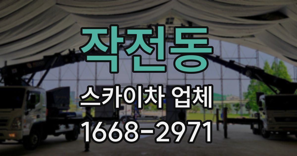 작전동 스카이차 업체