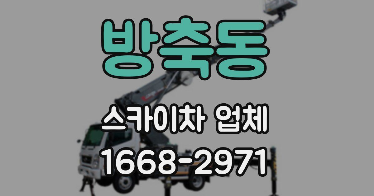 방축동 스카이차 업체