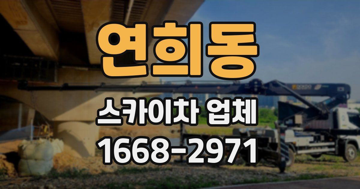 연희동 스카이차 업체
