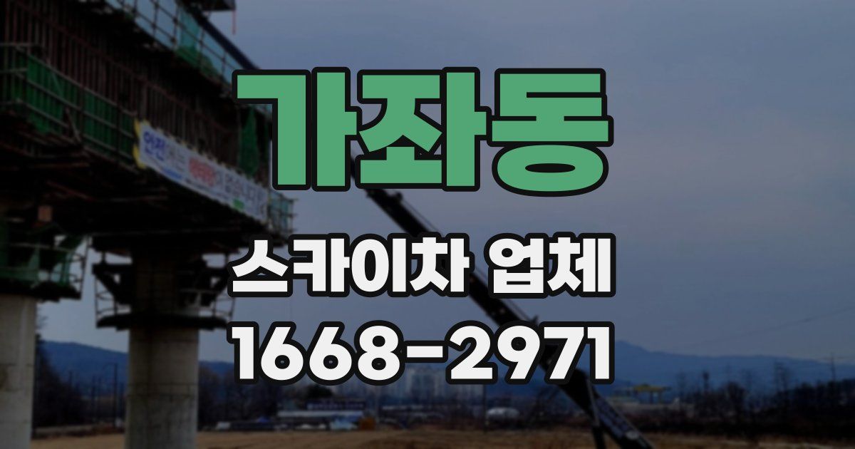 가좌동 스카이차 업체