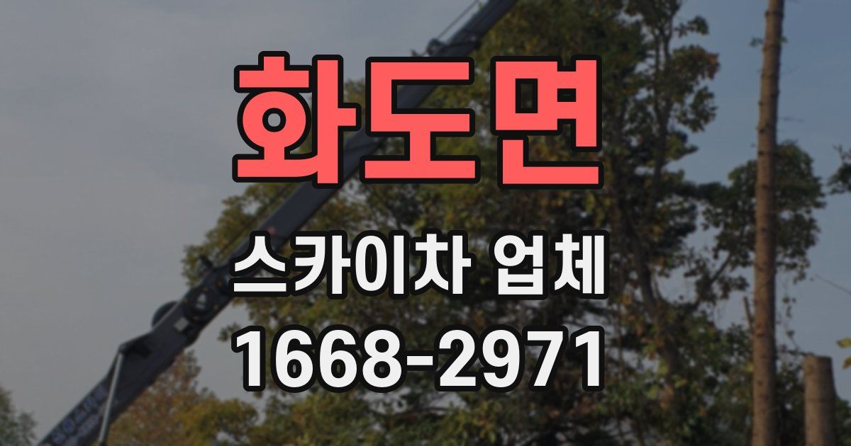 화도면 스카이차 업체