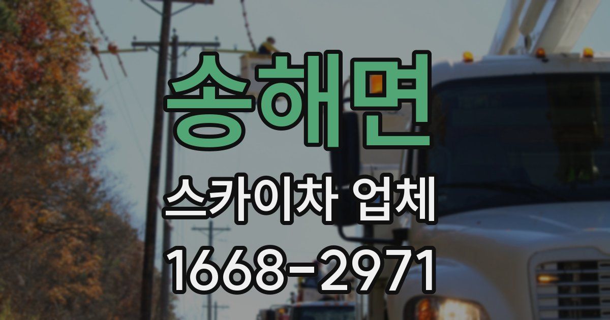송해면 스카이차 업체