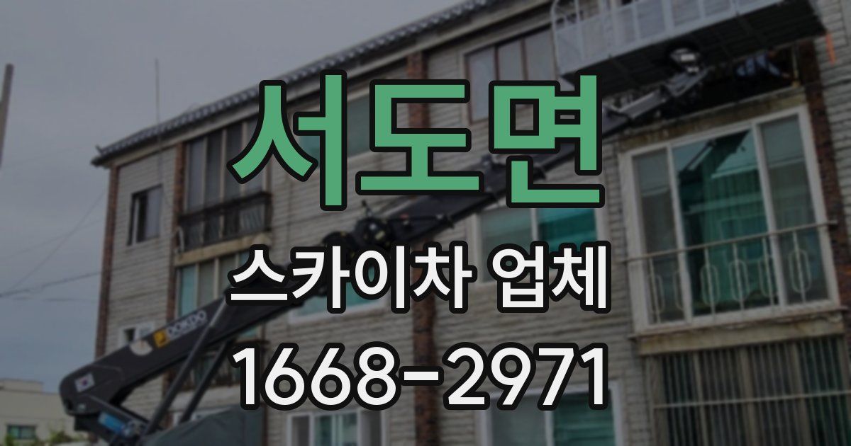 서도면 스카이차 업체