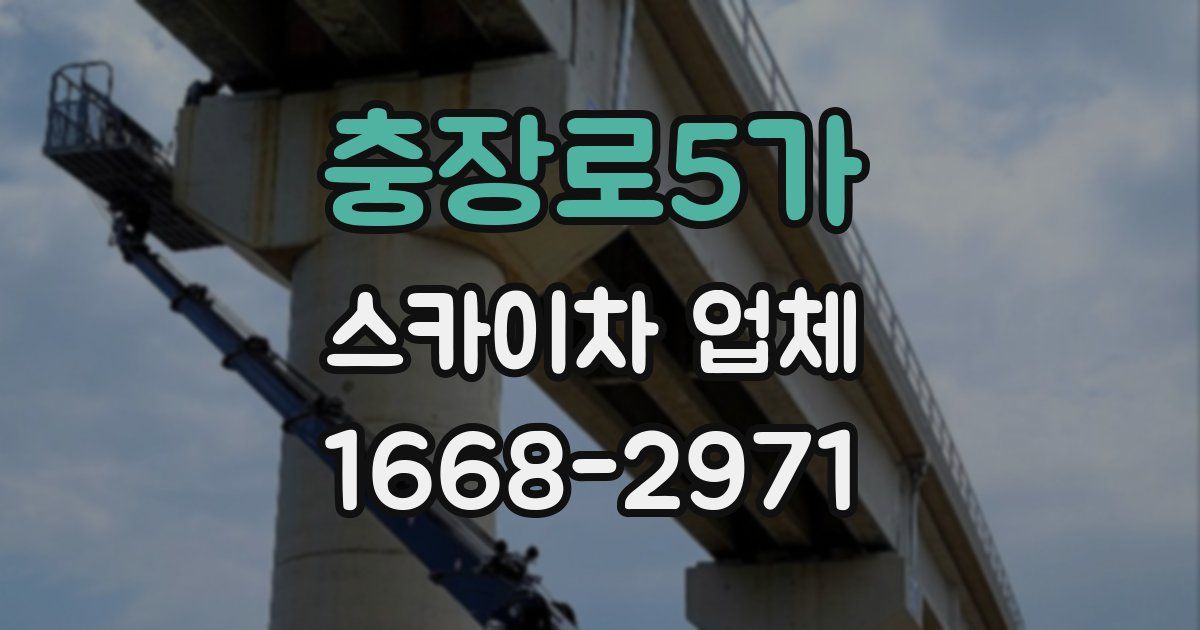충장로5가 스카이차 업체