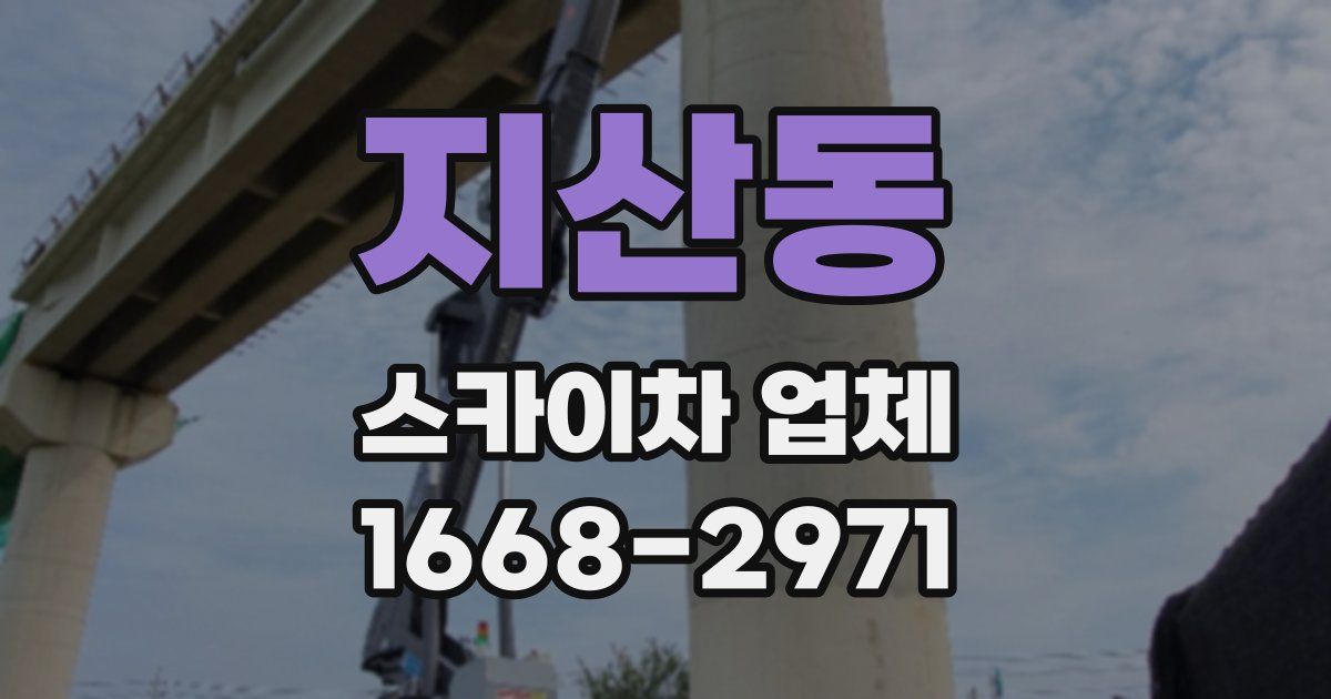 지산동 스카이차 업체