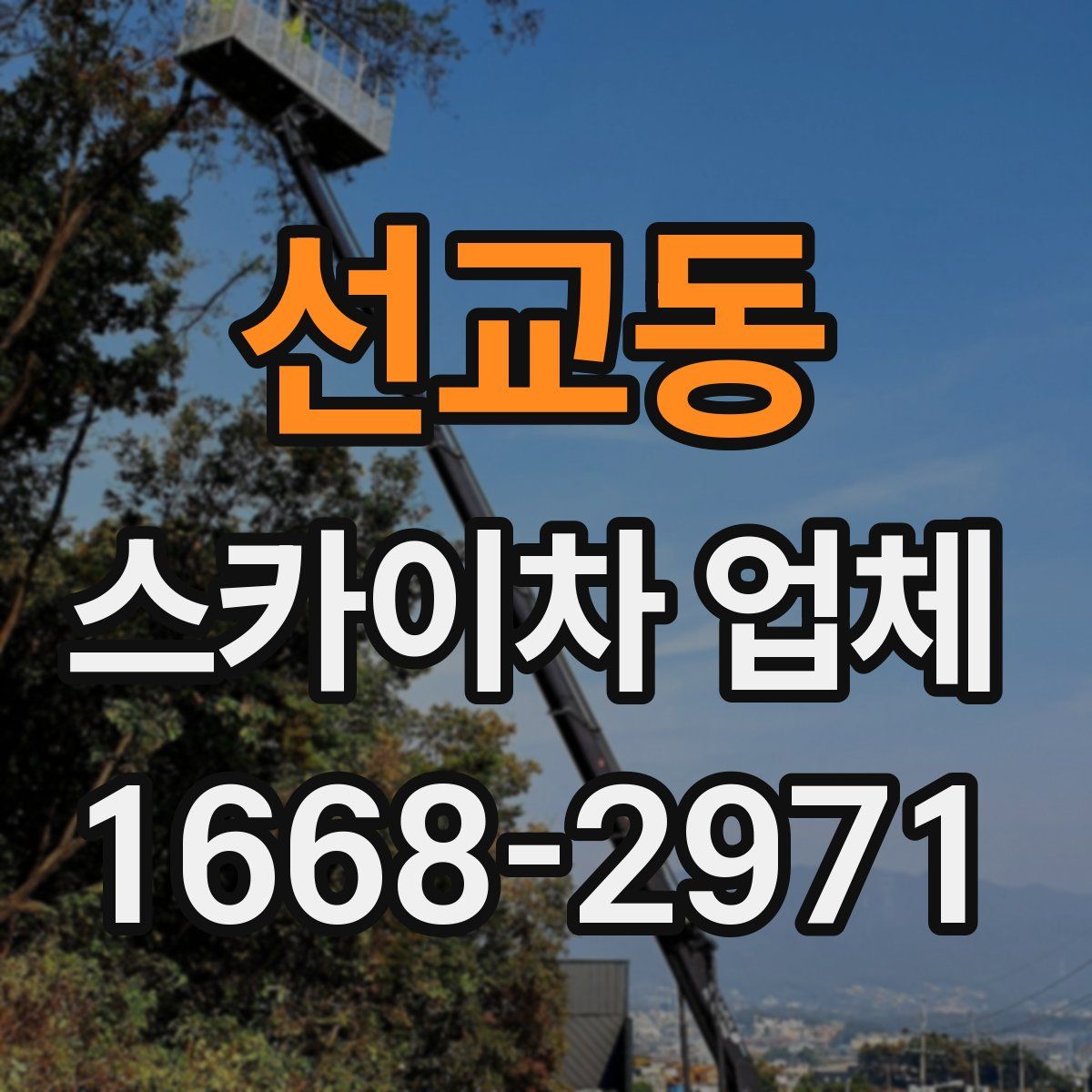 선교동 스카이차 업체