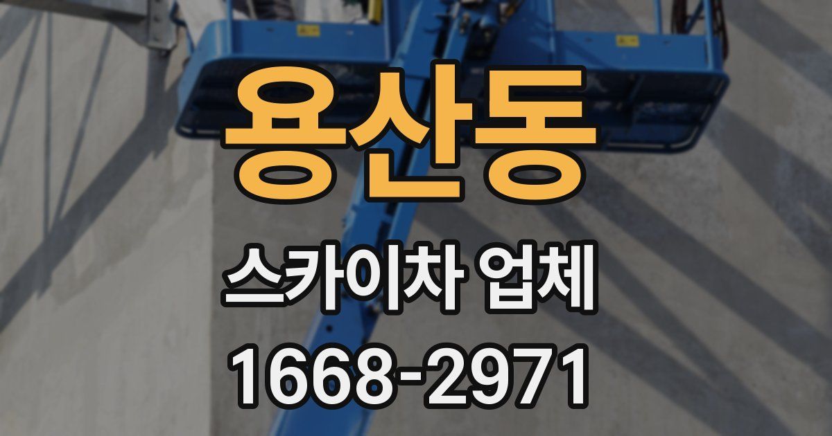 용산동 스카이차 업체