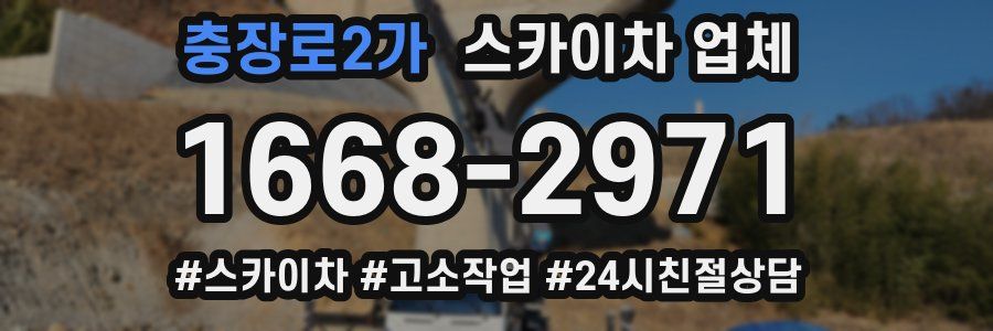 충장로2가 스카이차 업체