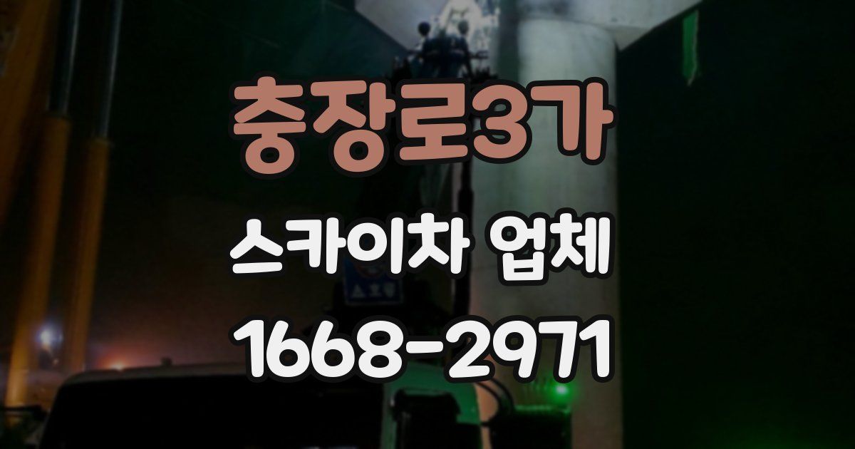 충장로3가 스카이차 업체