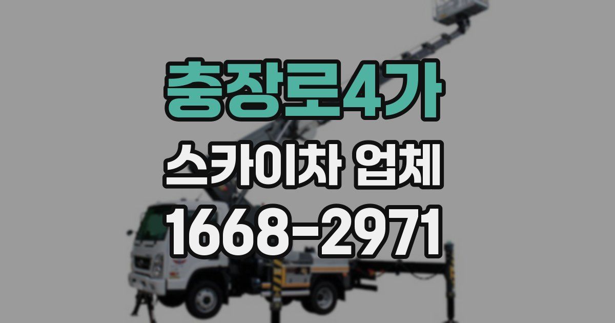 충장로4가 스카이차 업체