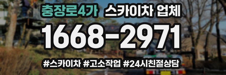 충장로4가 스카이차 업체