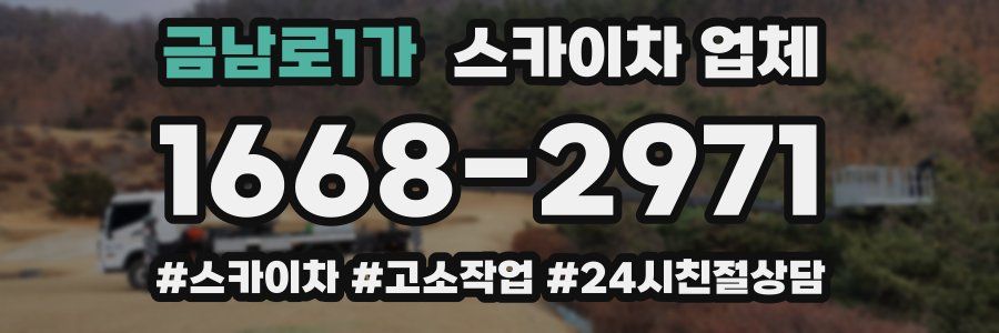 금남로1가 스카이차 업체
