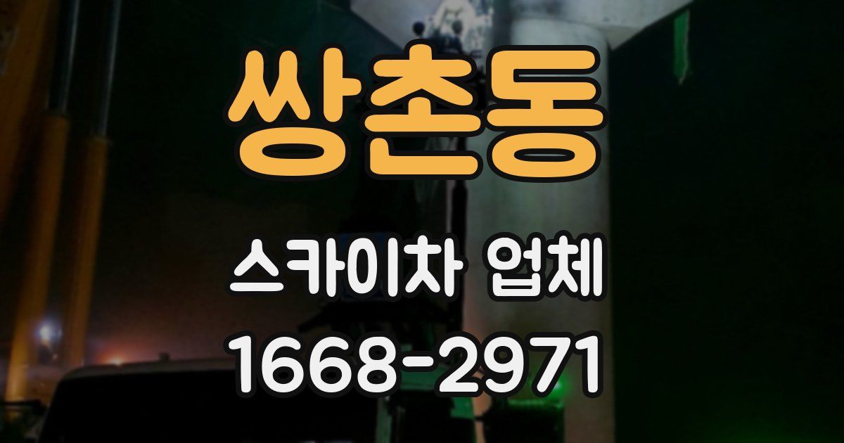 쌍촌동 스카이차 업체