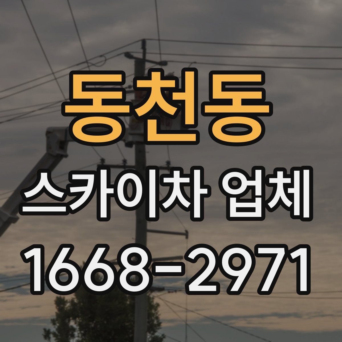 동천동 스카이차 업체