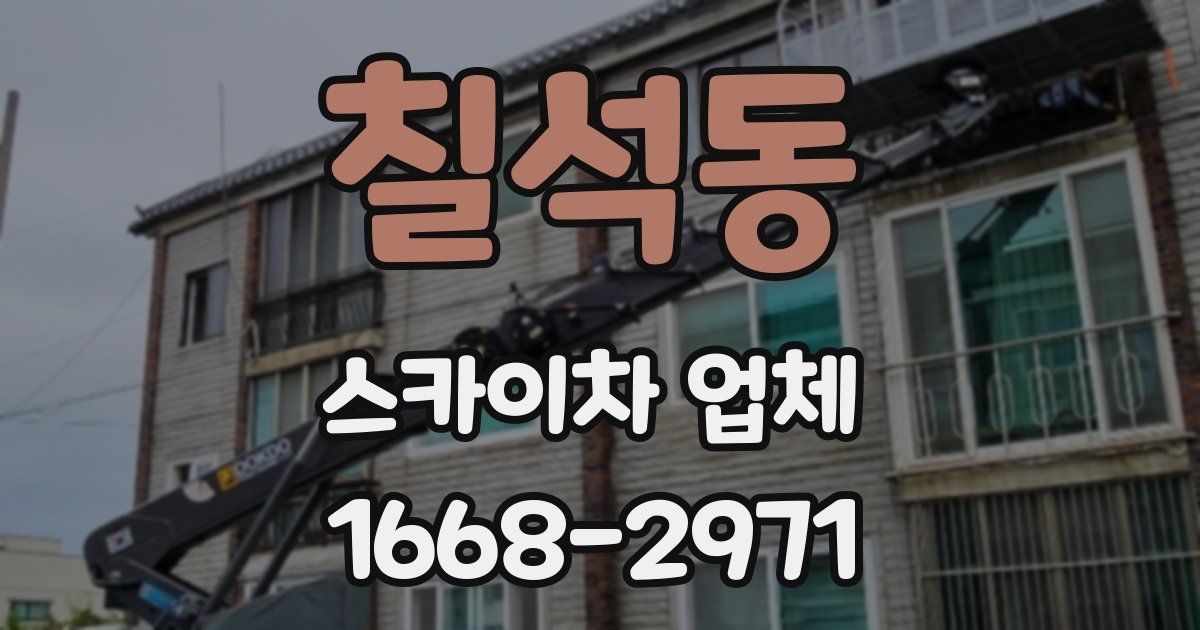칠석동 스카이차 업체