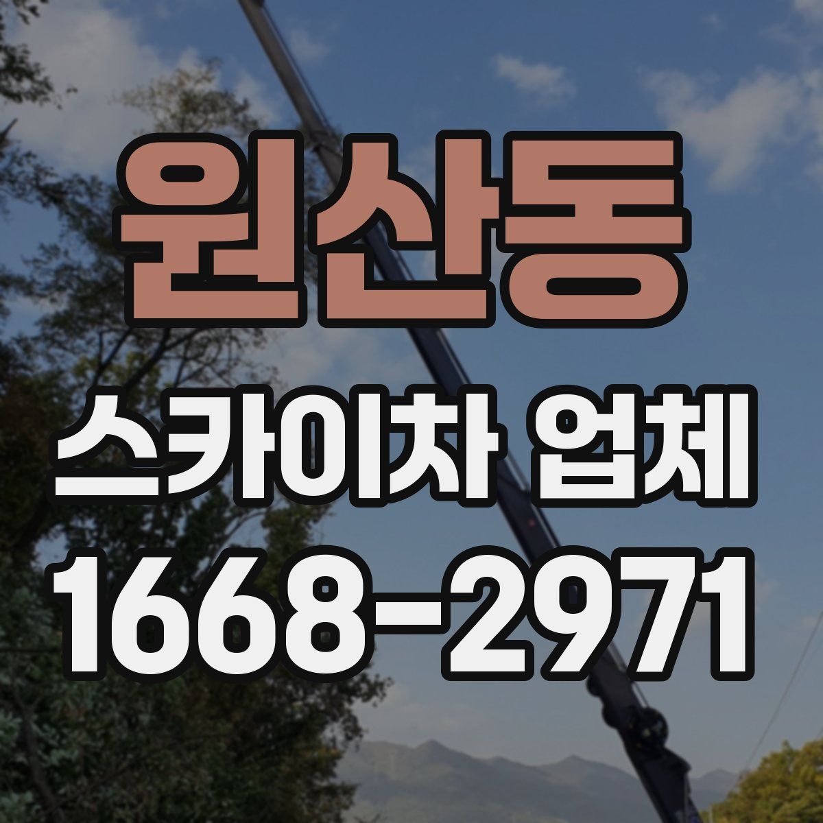 원산동 스카이차 업체