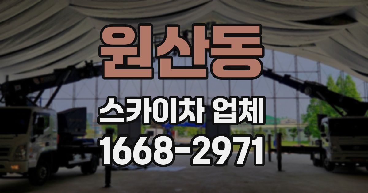 원산동 스카이차 업체