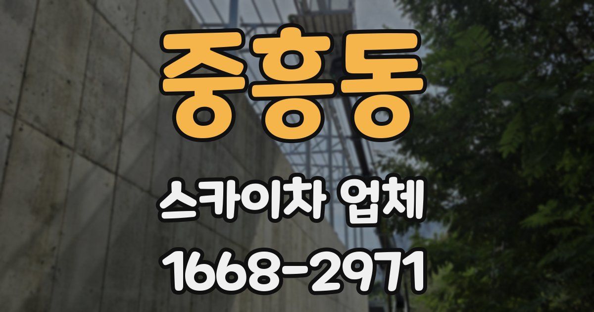 중흥동 스카이차 업체