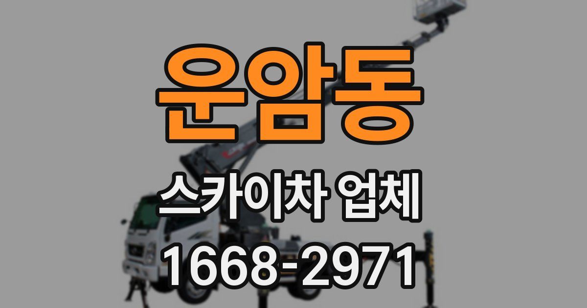 운암동 스카이차 업체