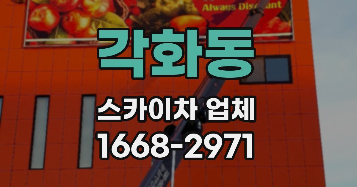 각화동 스카이차 업체