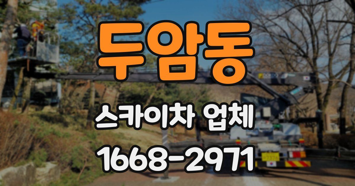 두암동 스카이차 업체