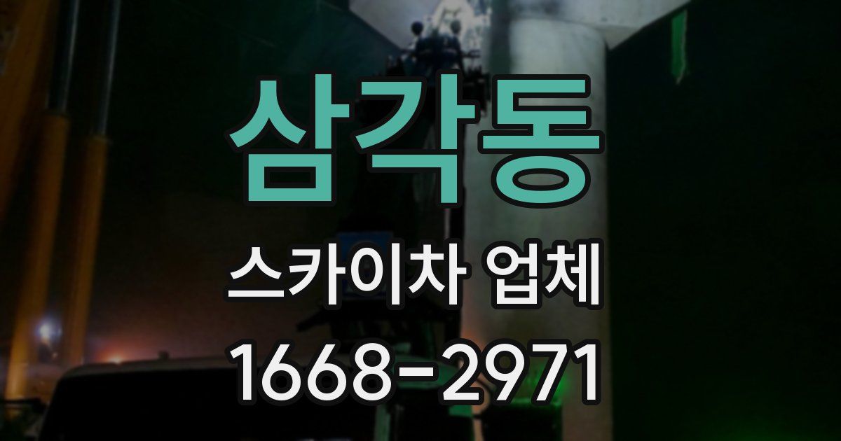 삼각동 스카이차 업체