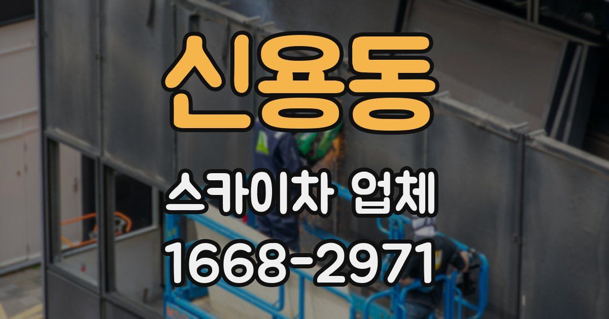 신용동 스카이차 업체