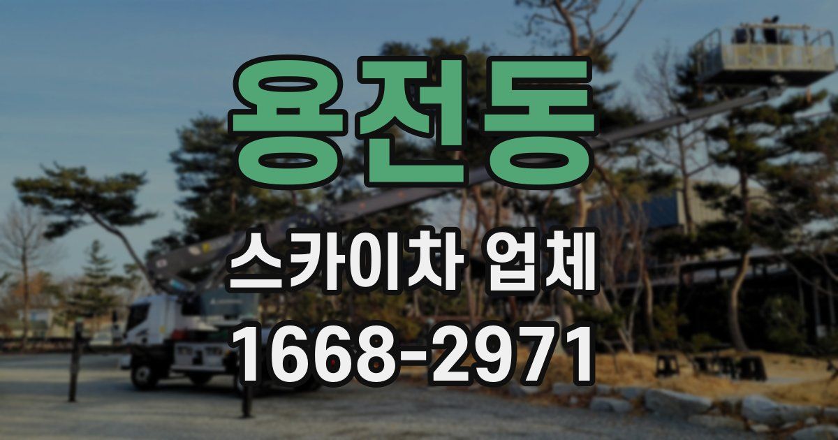 용전동 스카이차 업체