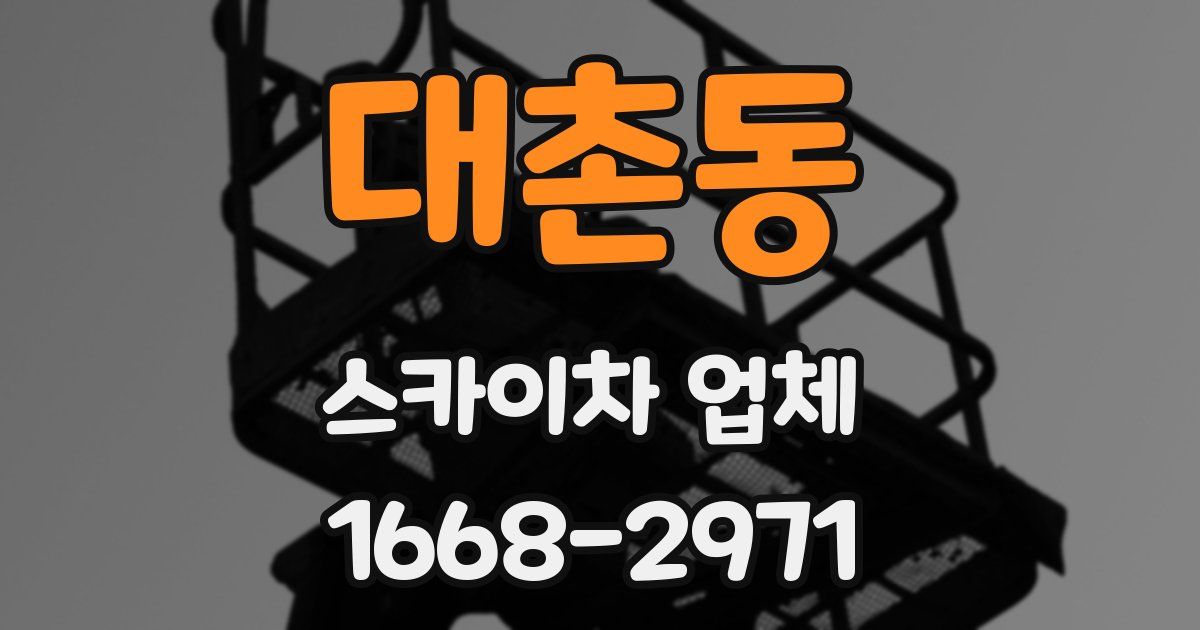 대촌동 스카이차 업체