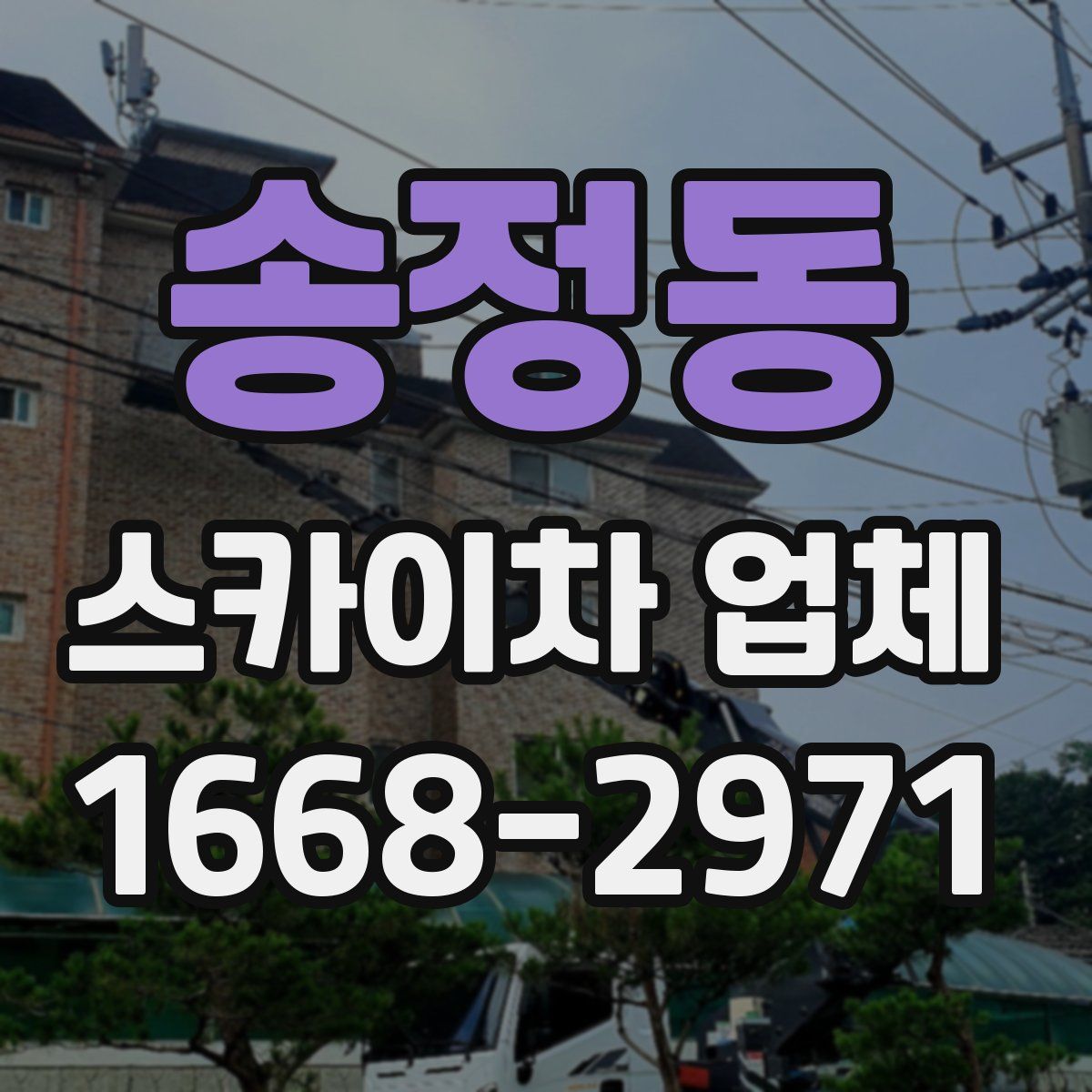 송정동 스카이차 업체