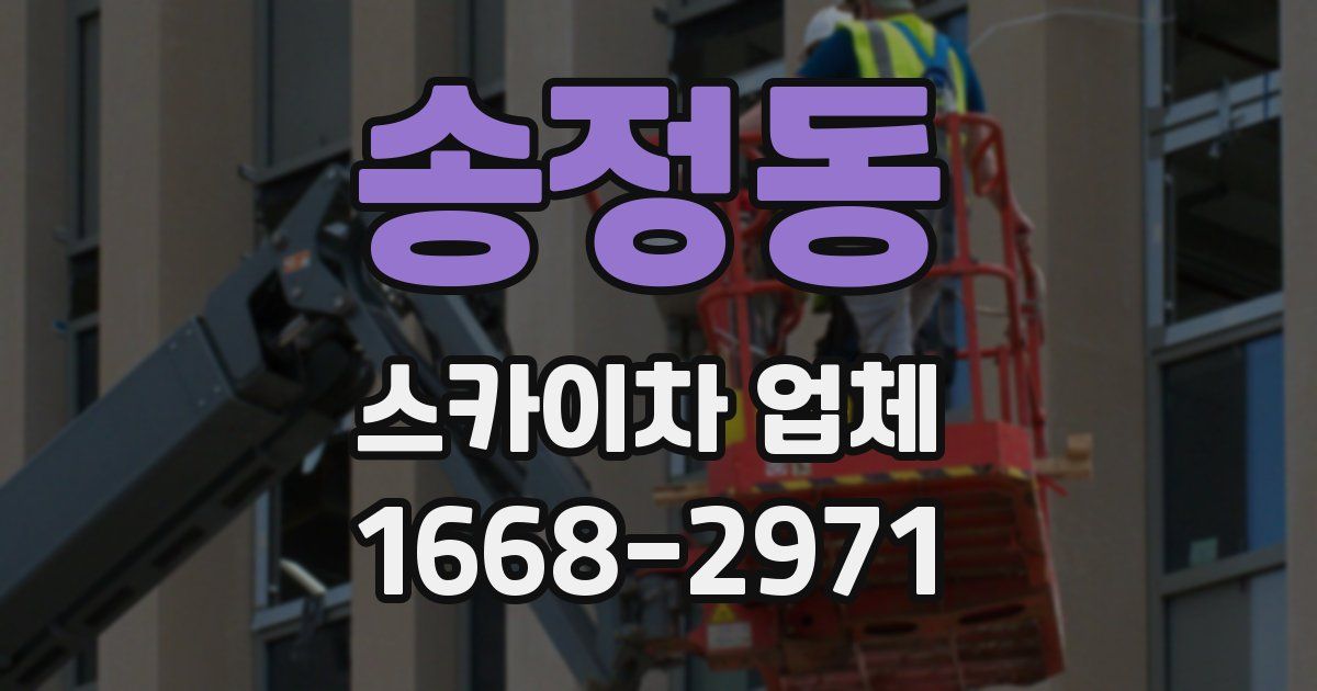 송정동 스카이차 업체