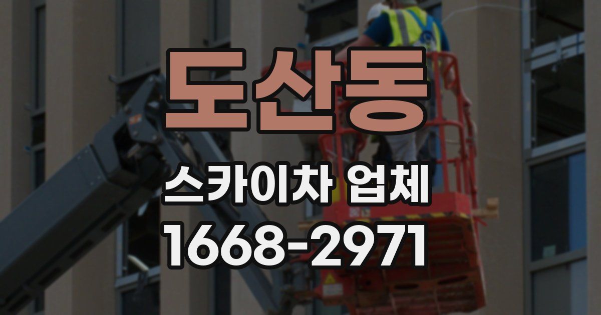 도산동 스카이차 업체