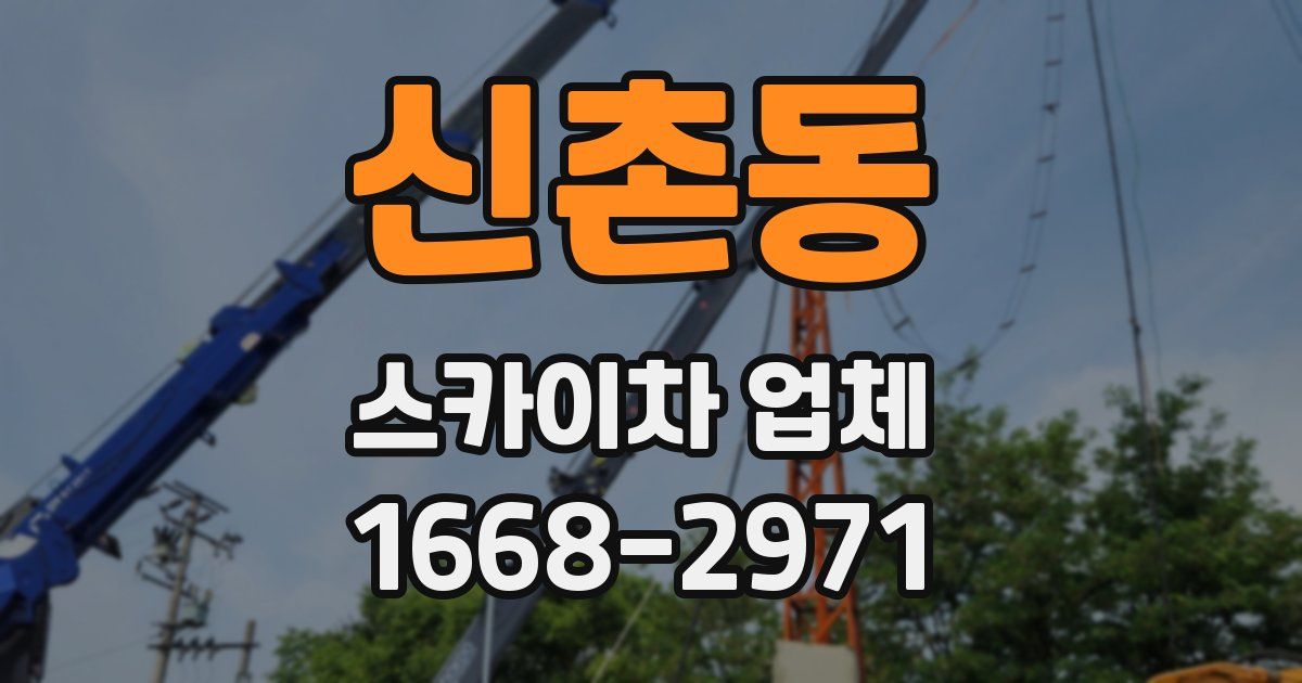 신촌동 스카이차 업체