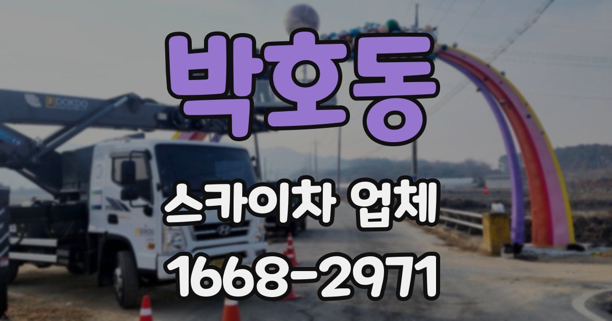 박호동 스카이차 업체