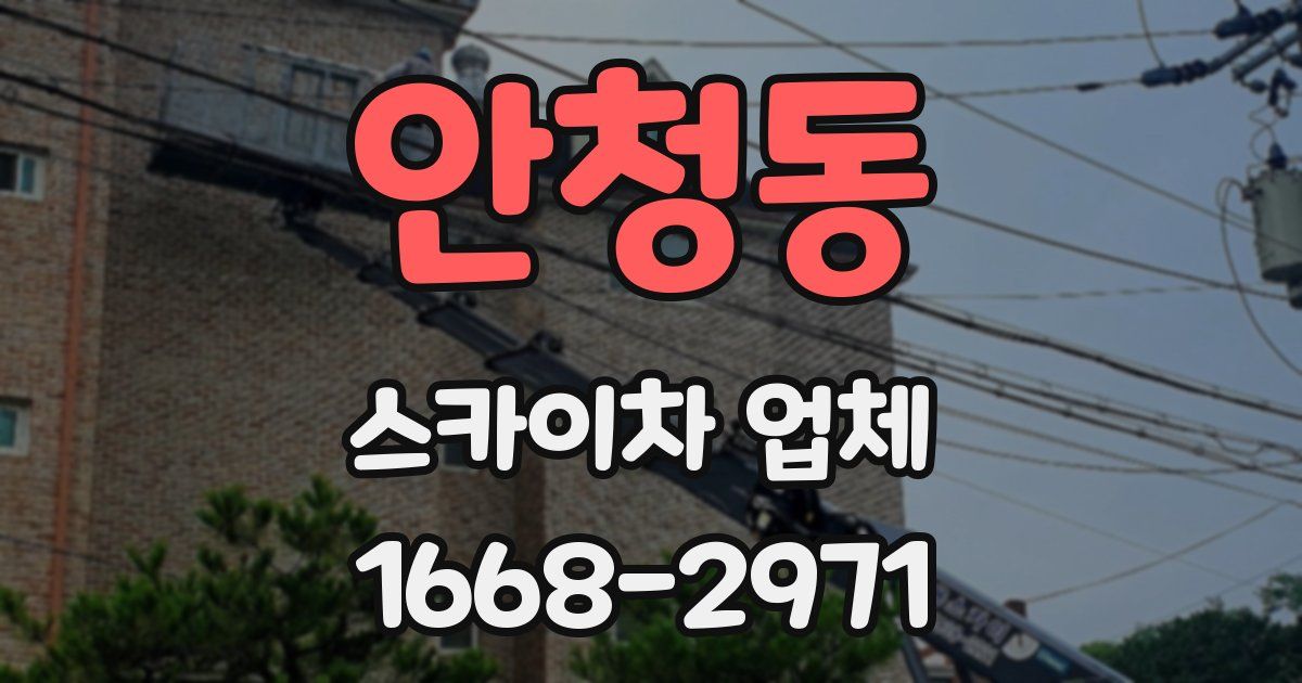 안청동 스카이차 업체