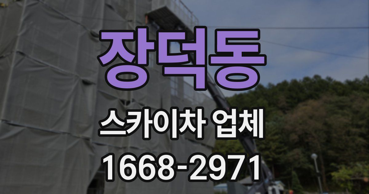 장덕동 스카이차 업체