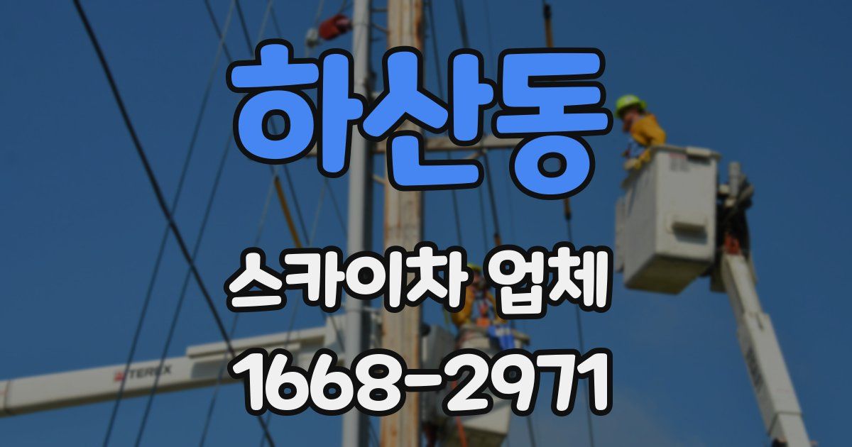 하산동 스카이차 업체