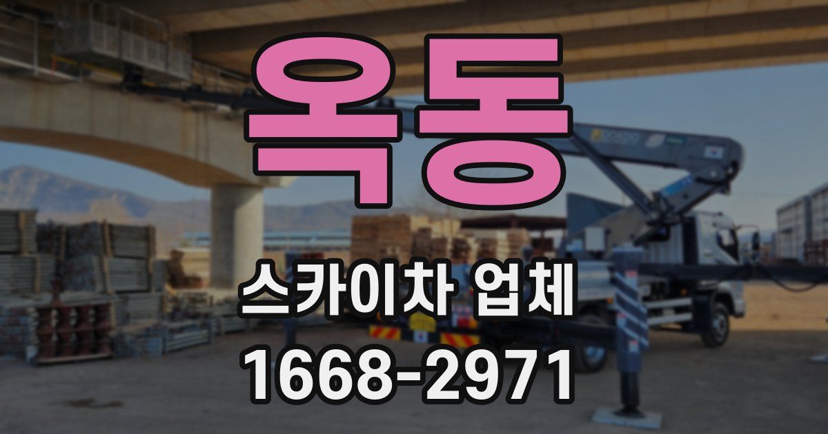 옥동 스카이차 업체