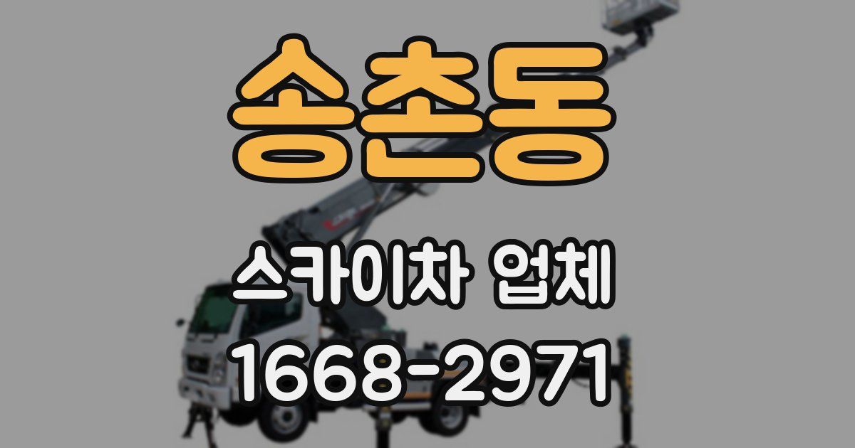 송촌동 스카이차 업체
