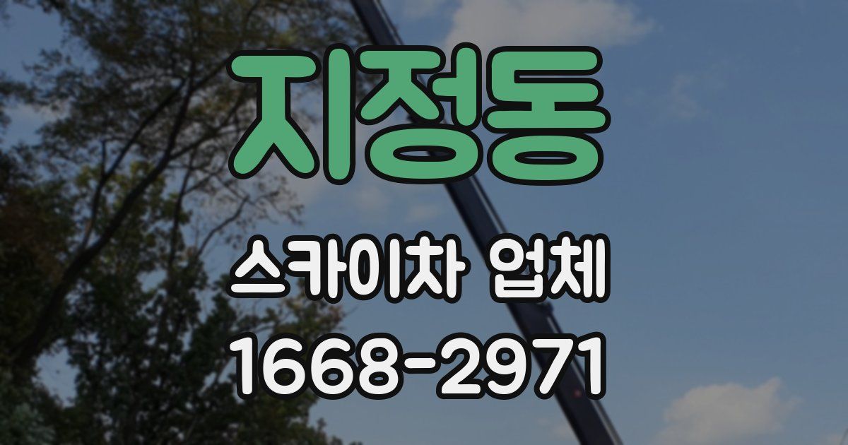 지정동 스카이차 업체