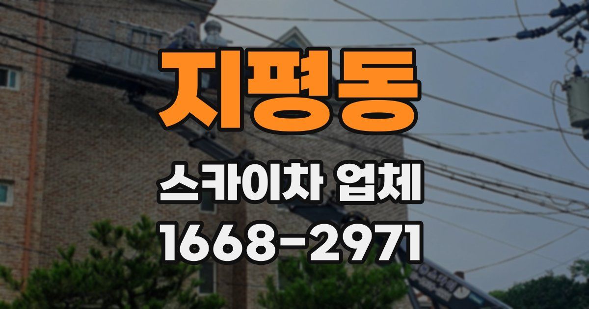 지평동 스카이차 업체
