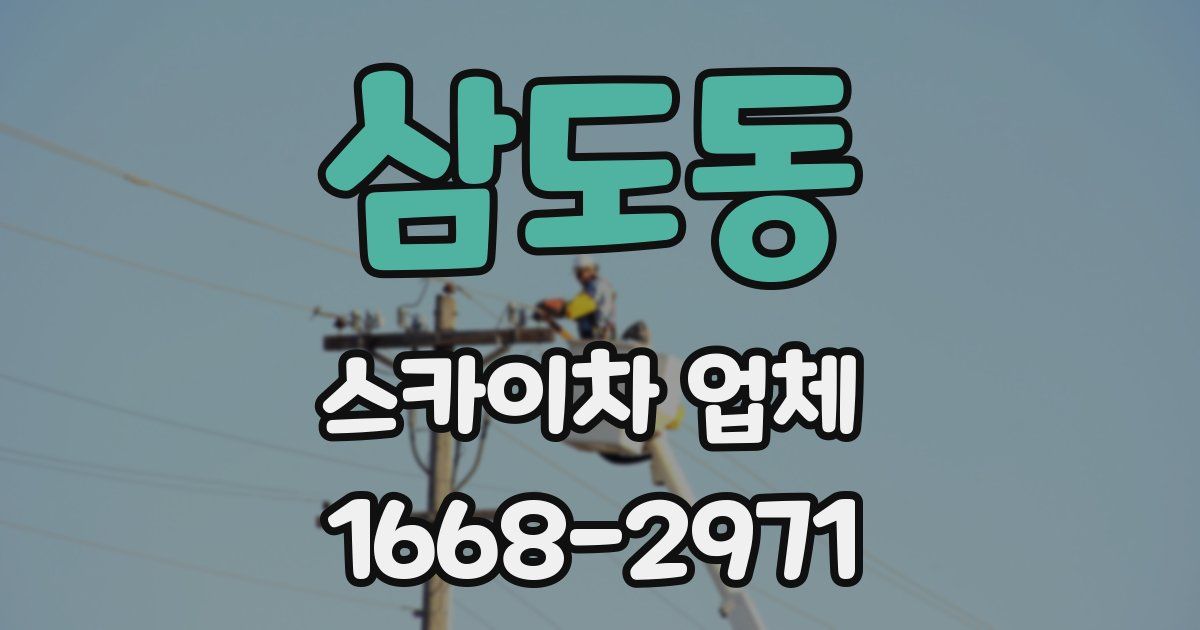 삼도동 스카이차 업체
