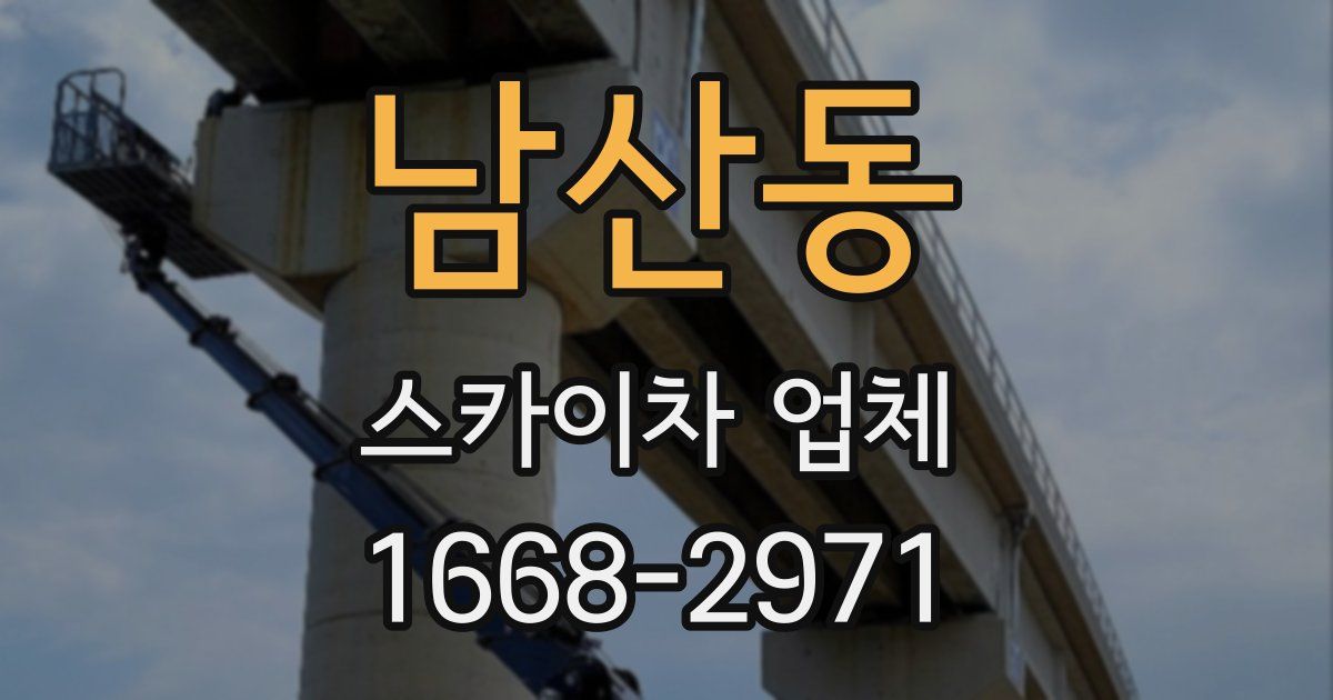남산동 스카이차 업체