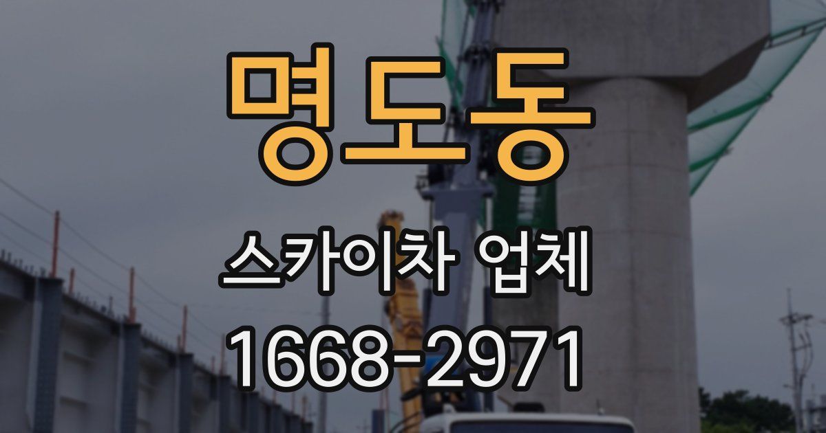 명도동 스카이차 업체