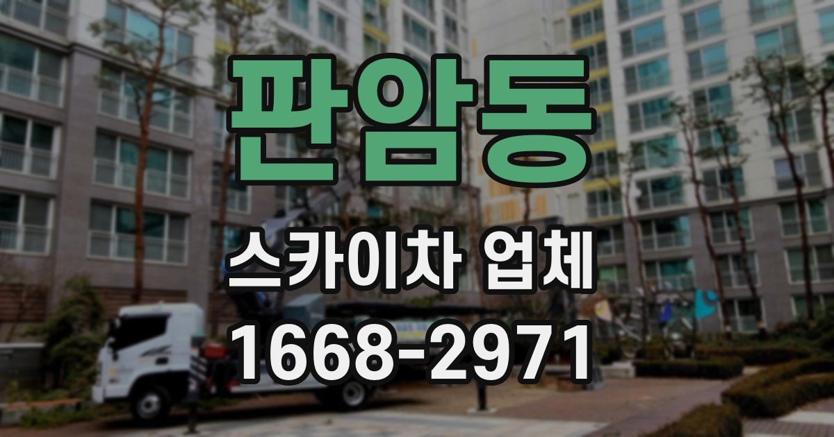 판암동 스카이차 업체